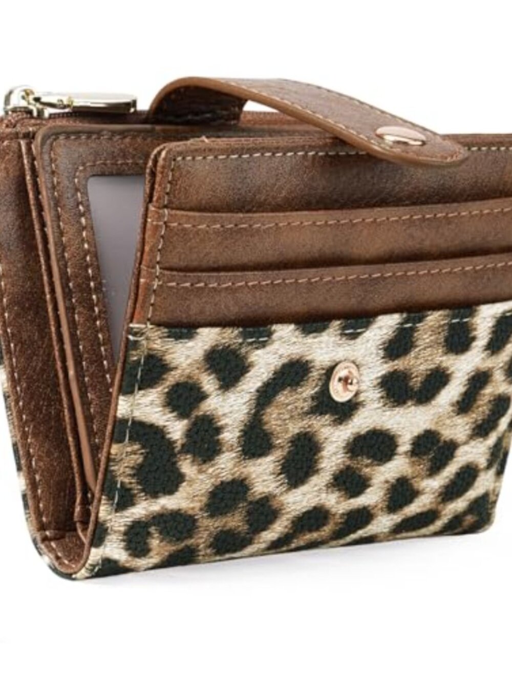 Small RFID Wallet Vegan Leather Bifold Card Holder Compact Travel